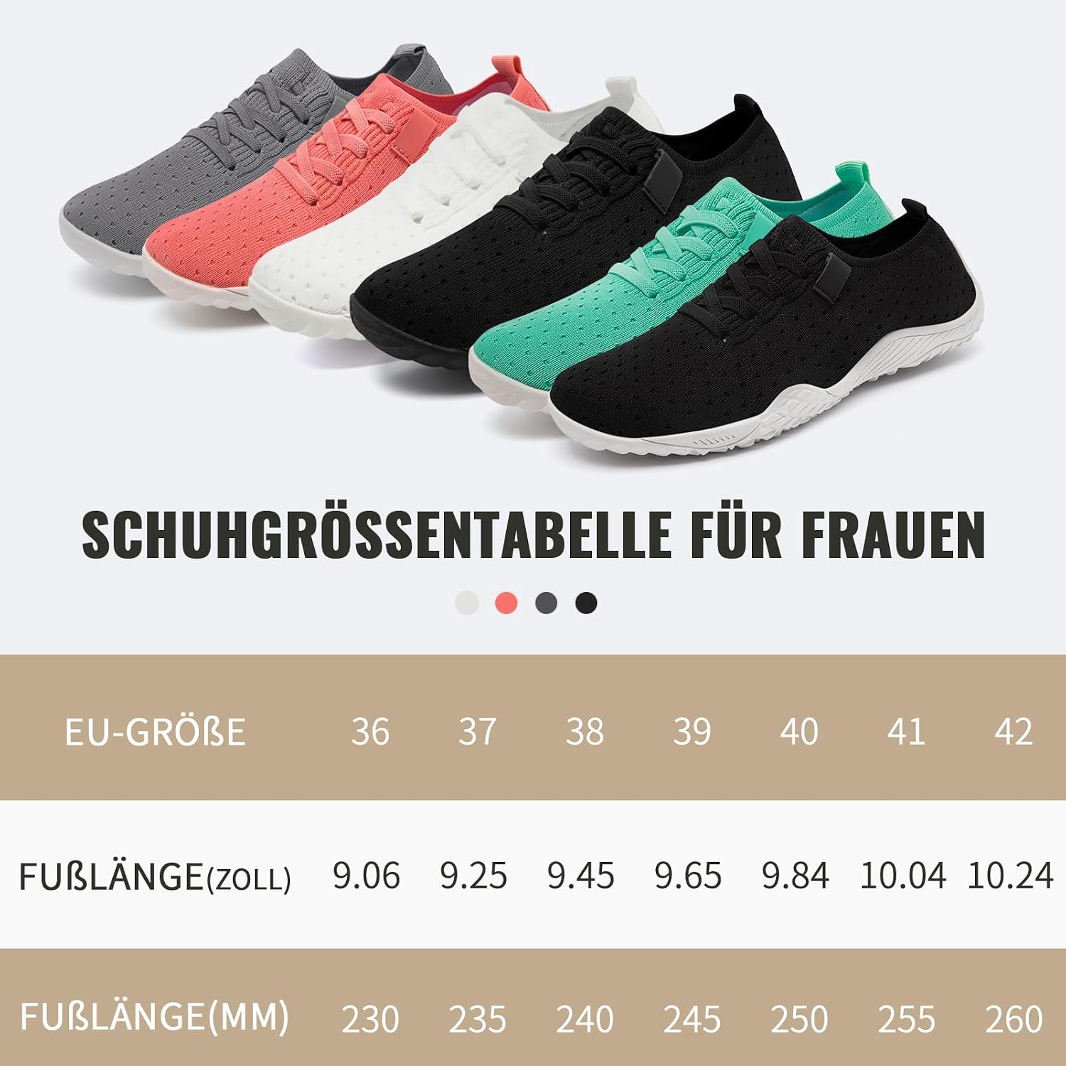 Thumbnail 6 de UNQWQZ Barfußschuhe Damen Sneaker
