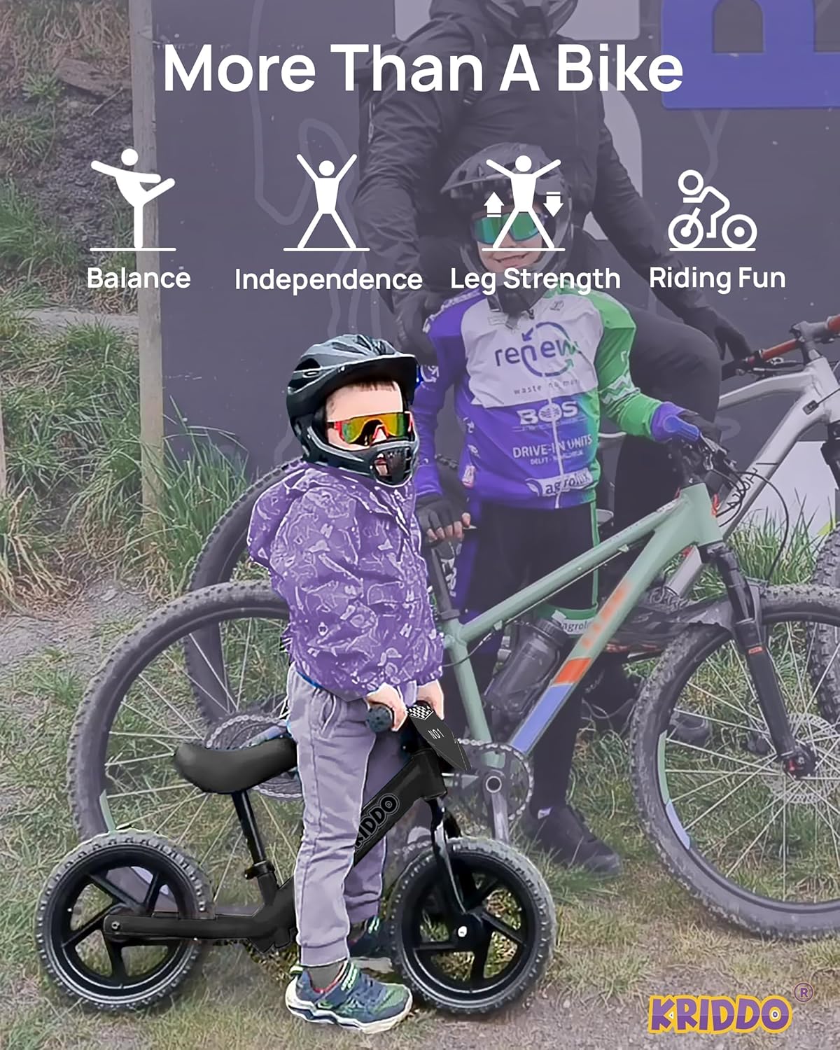 Thumbnail 1 de KRIDDO Toddler Balance Bike 12" for Ages 2–5