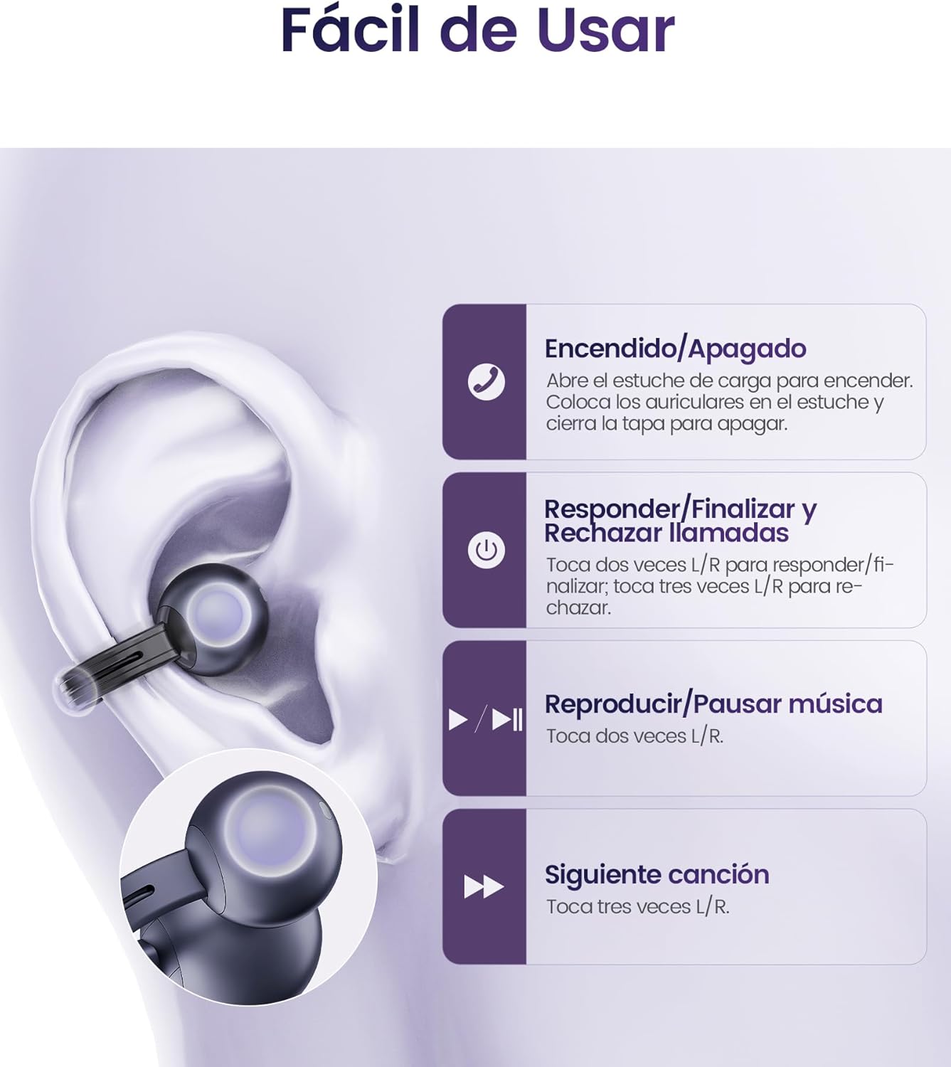 Thumbnail 5 de mojawa StarClip Auriculares Inalámbricos Deportivos 🎧