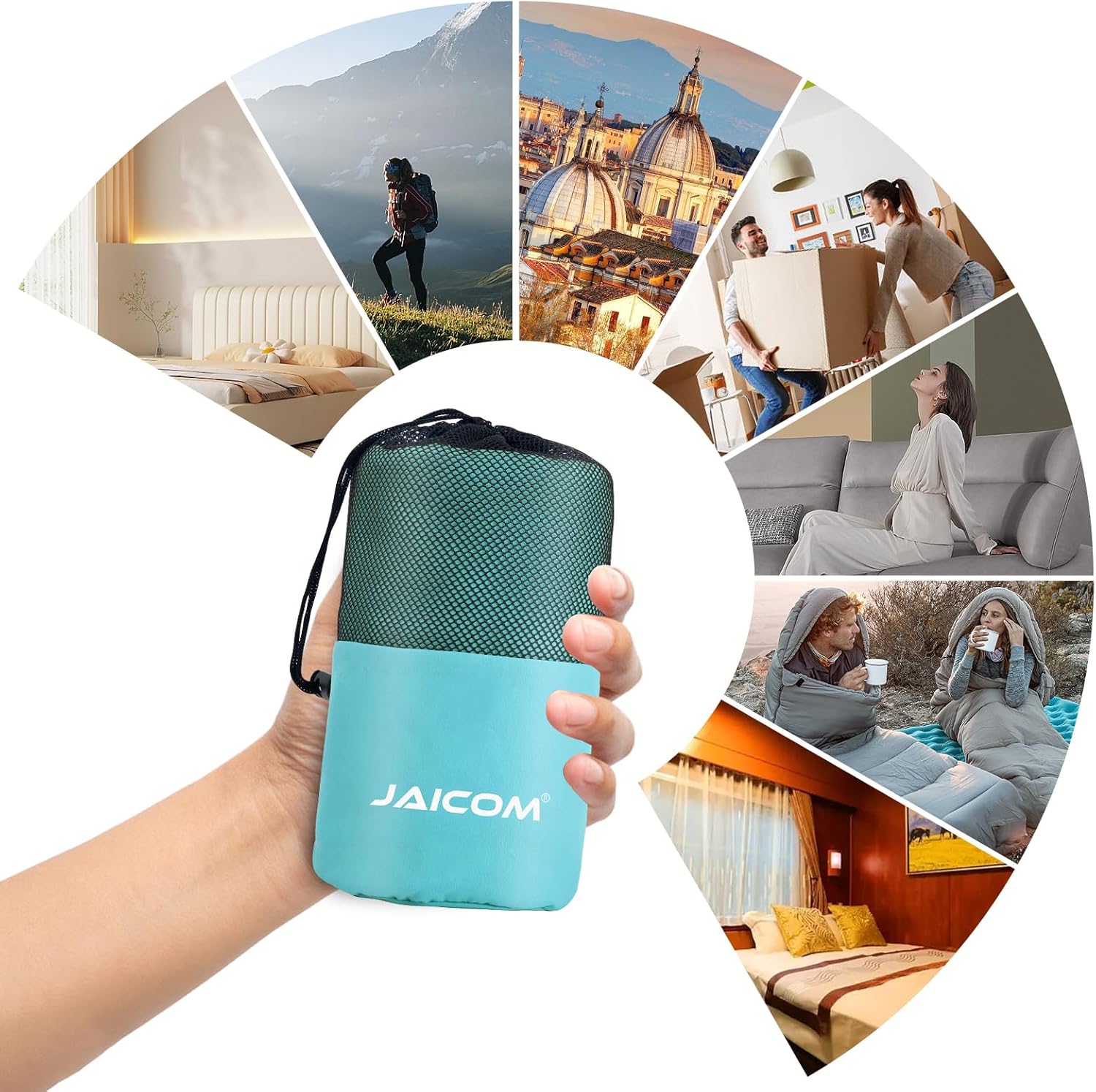 Thumbnail 6 de JAICOM Sleeping Bag Liner: Ultralight Travel Sheets for Summer Comfort