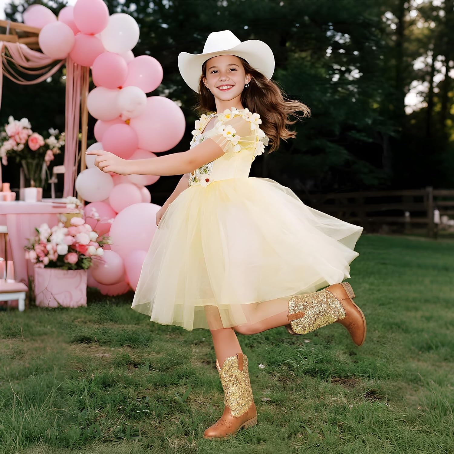 Detalle 2 de DREAM PAIRS Kids' Western Boots Mid-Calf