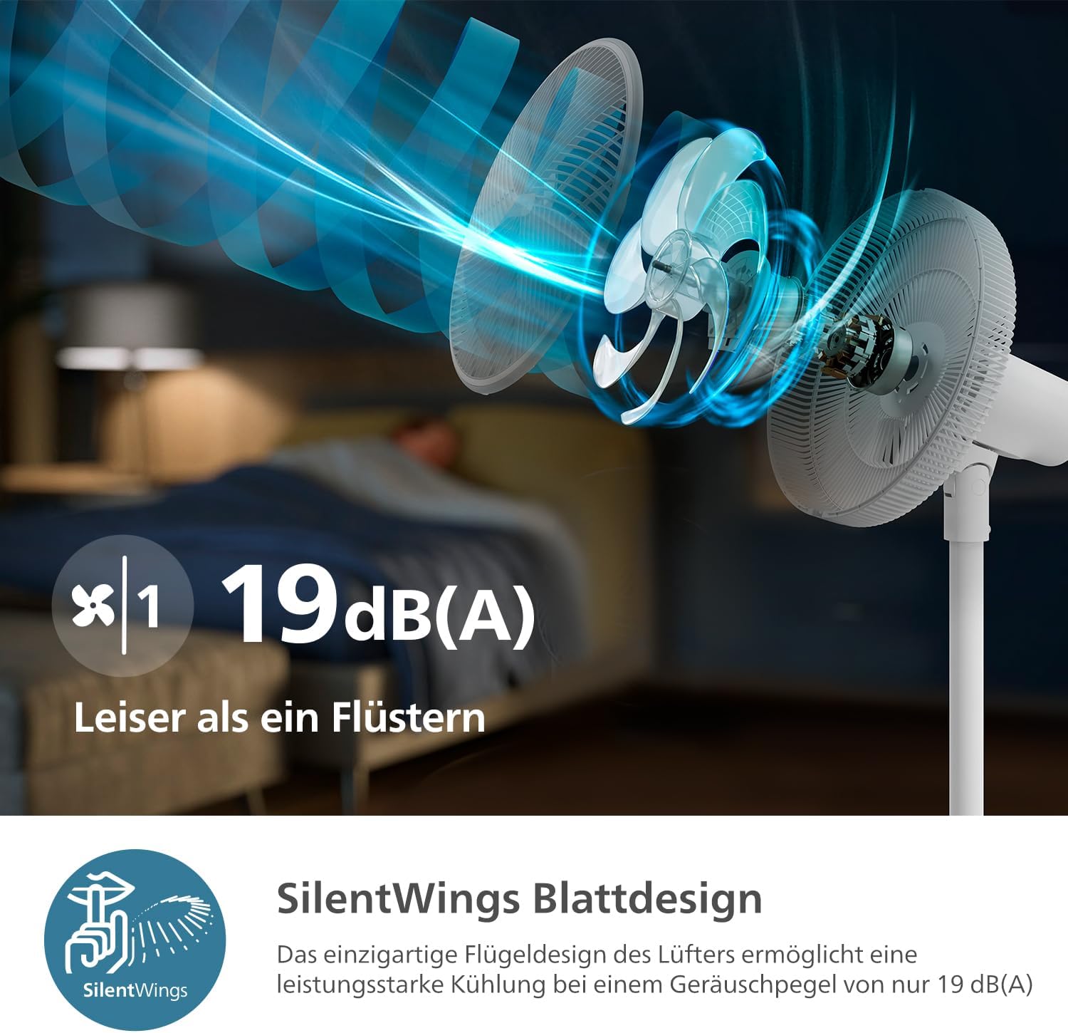 Thumbnail 4 de Philips Standventilator Serie 2000 CX2550/00 – leise Kühlung mit 2-in-1-Design