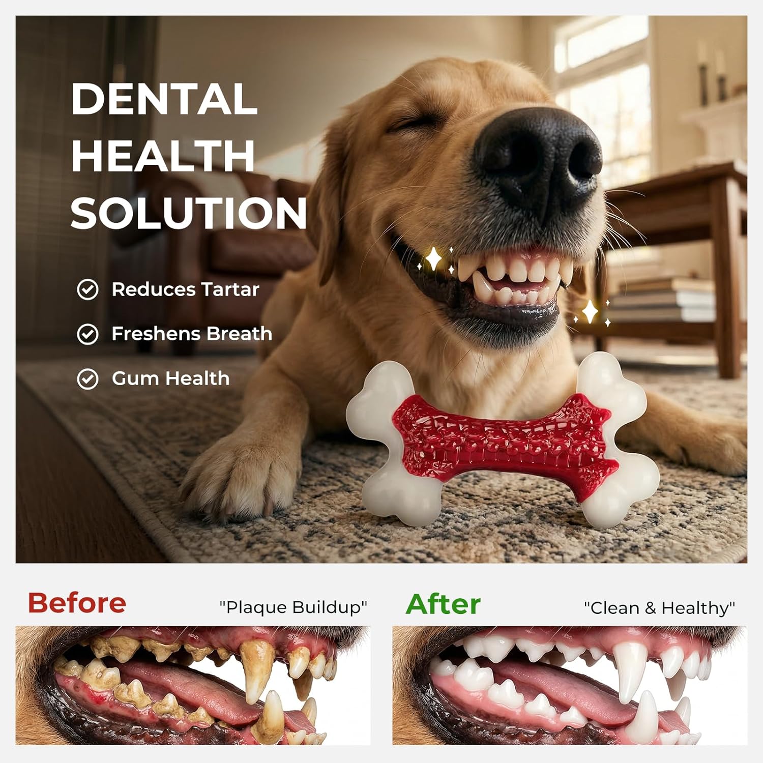 Thumbnail 2 de ChienBox Nylon Bone Toy beef flavour for large dogs
