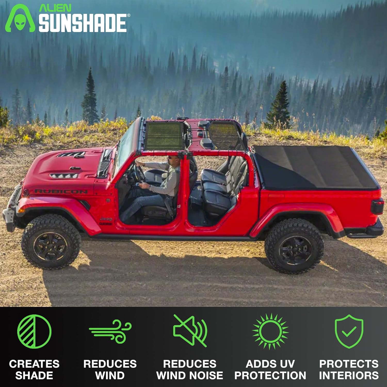 Thumbnail 3 de Alien Sunshade Jeep Gladiator Sun Shade 2018–2023 🚙