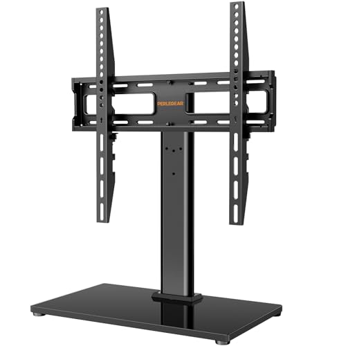 Imagen de Supporto Girevole da Tavolo Perlegear per TV 26–60'': base in vetro temperato, altezza regolabile, VESA max 400x400mm en OfertitasTOP
