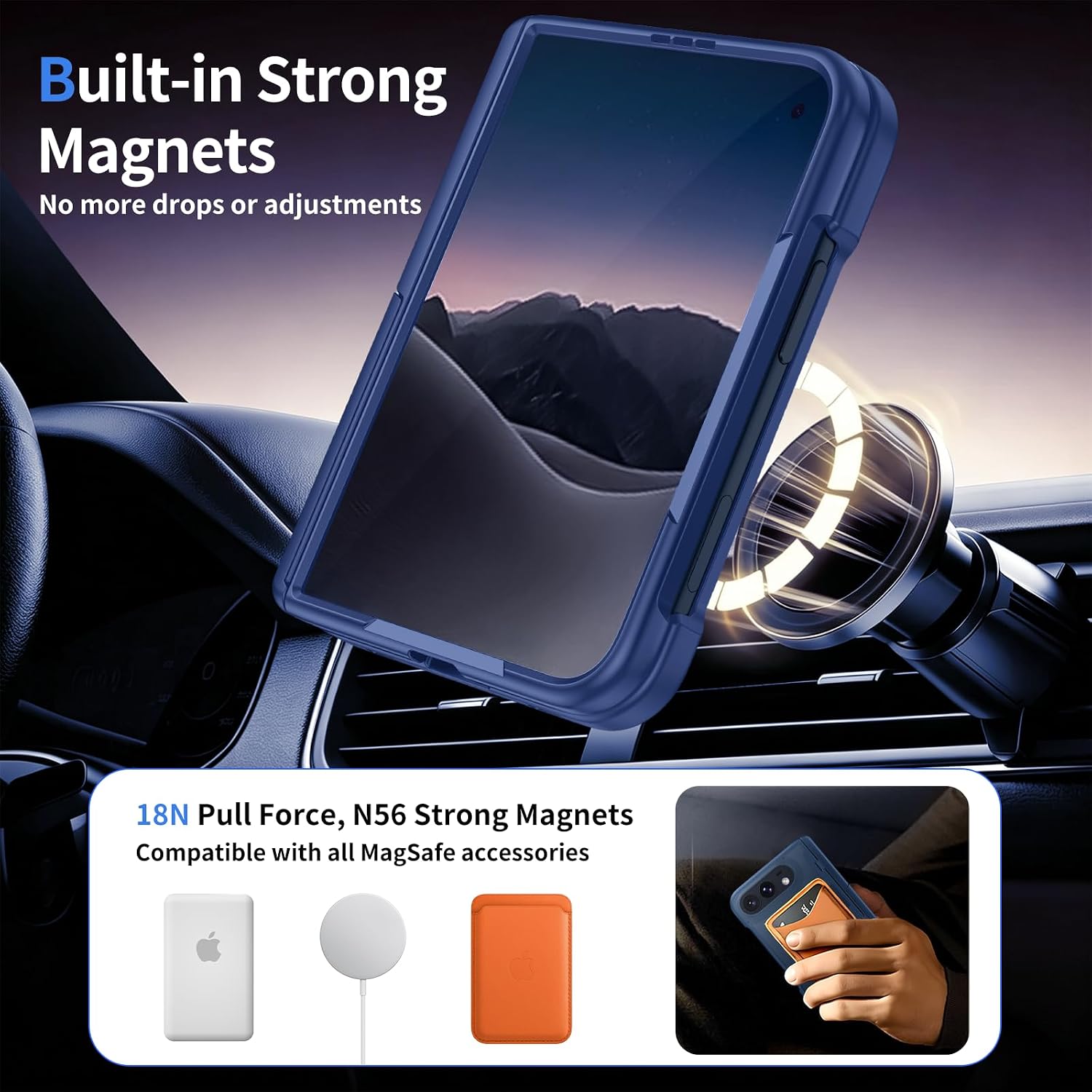 Detalle de H HUALELE WTL-IP Duo Magnetic iPhone Duo Case with Stand and Hinge Protection