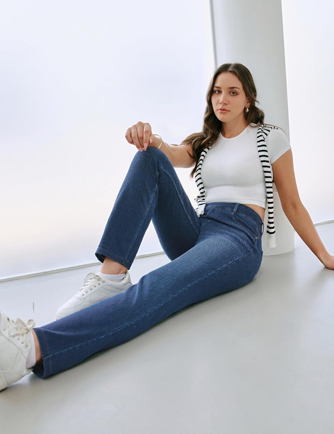 Thumbnail 6 de Pull-On Jeans in Stretch Denim