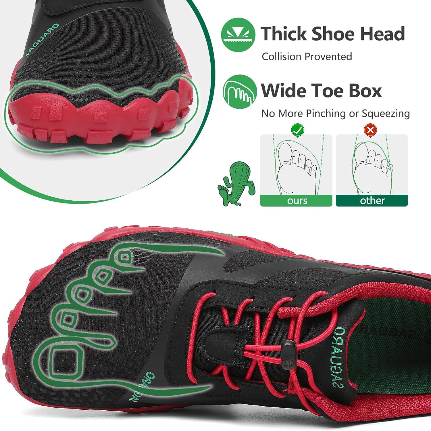 Detalle de SAGUARO Barfußschuhe Outdoor für Alltag 36-48