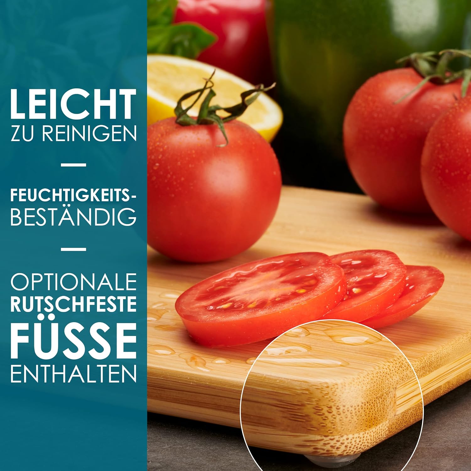Detalle 2 de LARHN Schneidebrett Holz 3er Set 33×22 cm