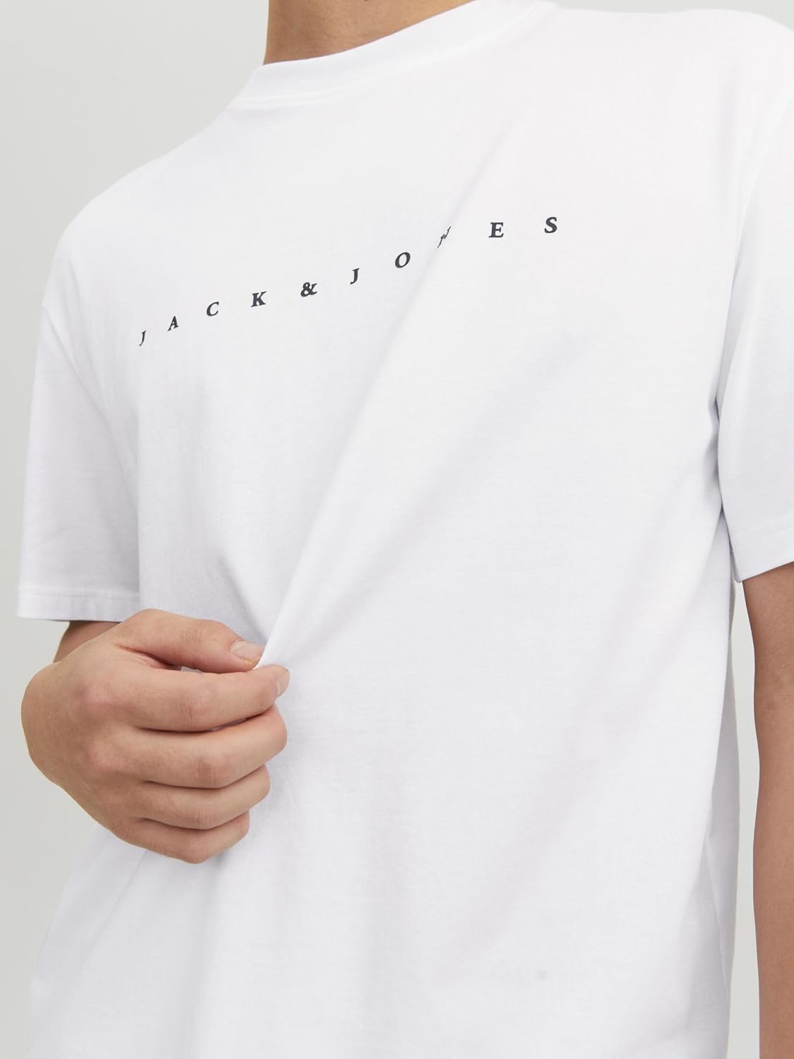 Detalle de Jack & Jones T-Shirt Logo Col Rond – T-shirt coton léger, coupe ample