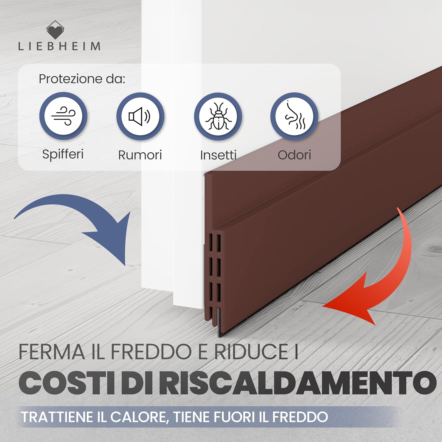 Thumbnail 5 de LIEBHEIM Paraspifferi Sottoporta marrone 1 pezzo