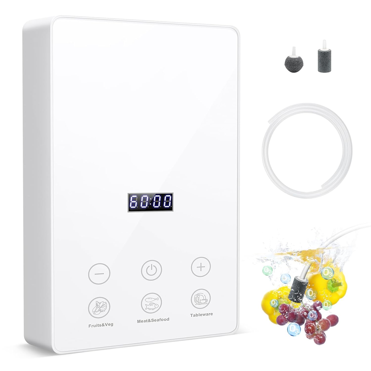 ICARE Ozongenerator für Wasser mit 1000 mg/h, 60-Minuten-Timer und drei Modi
