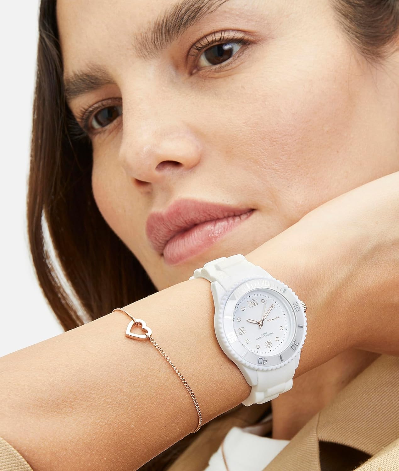 Thumbnail 2 de Tamaris Armband für Damen aus Edelstahl mit Herz-Anhänger – roségold poliert, größenverstellbar und wasserfest
