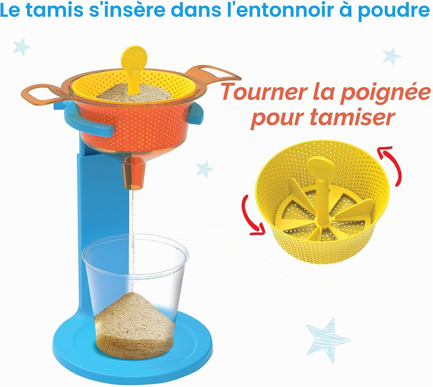 Detalle de Learning Resources Starter Science trechterset met zeef en verstelbare standaard