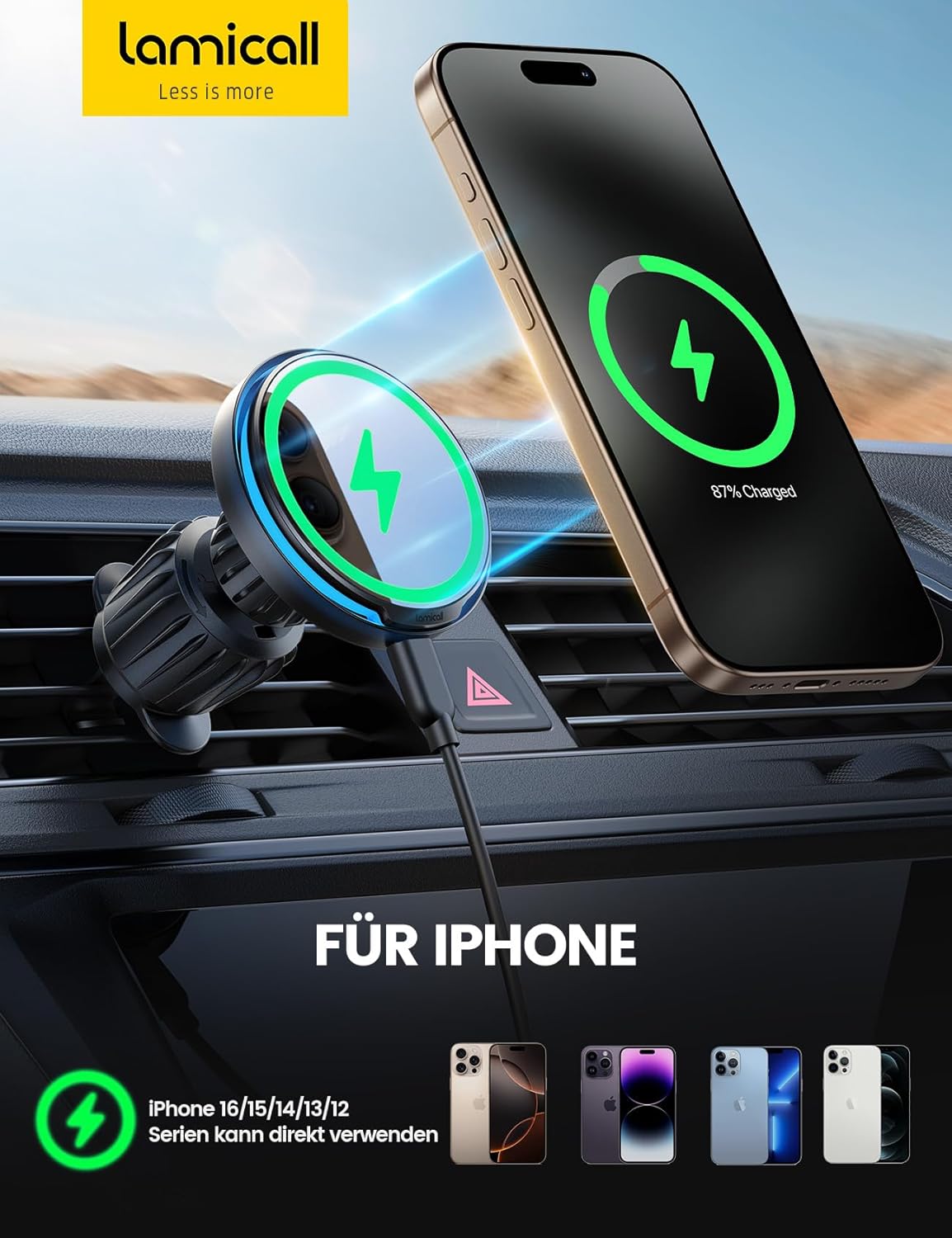 Thumbnail 6 de Lamicall 15W Handyhalterung Auto mit Magsafe