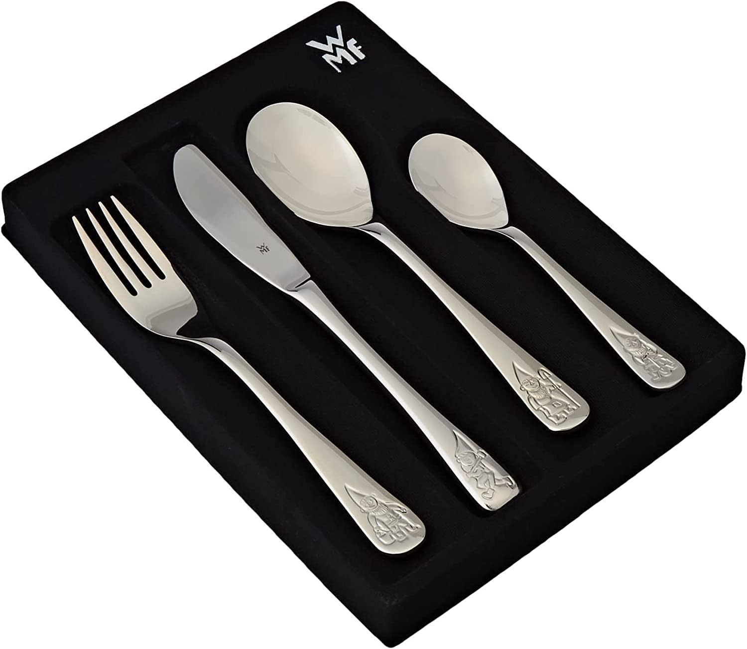 Detalle 2 de WMF Gnomos - Kit de Cubiertos para Niños 4 piezas 🍴