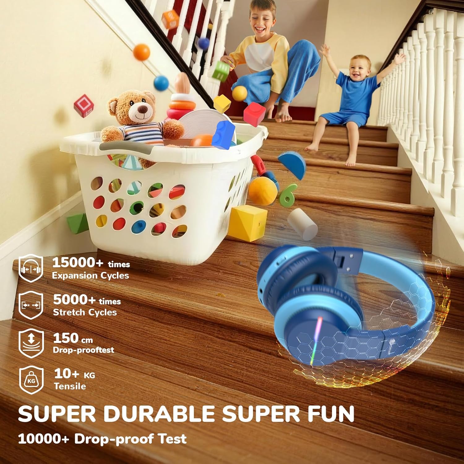 Detalle 2 de iClever BTH12 Kids Bluetooth Headphones 85H
