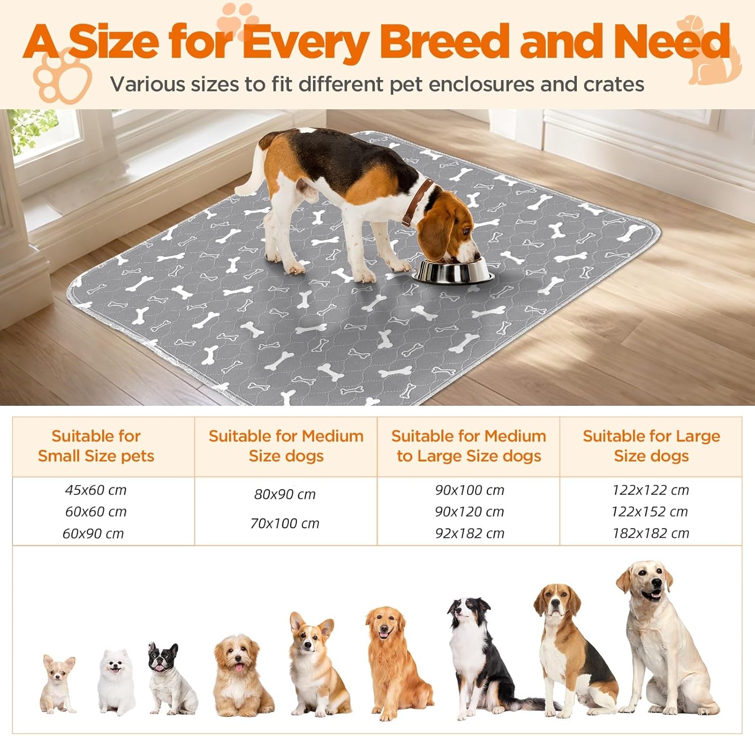 Thumbnail 4 de Baodan Puppy Pads 60x45 cm washable dog mat