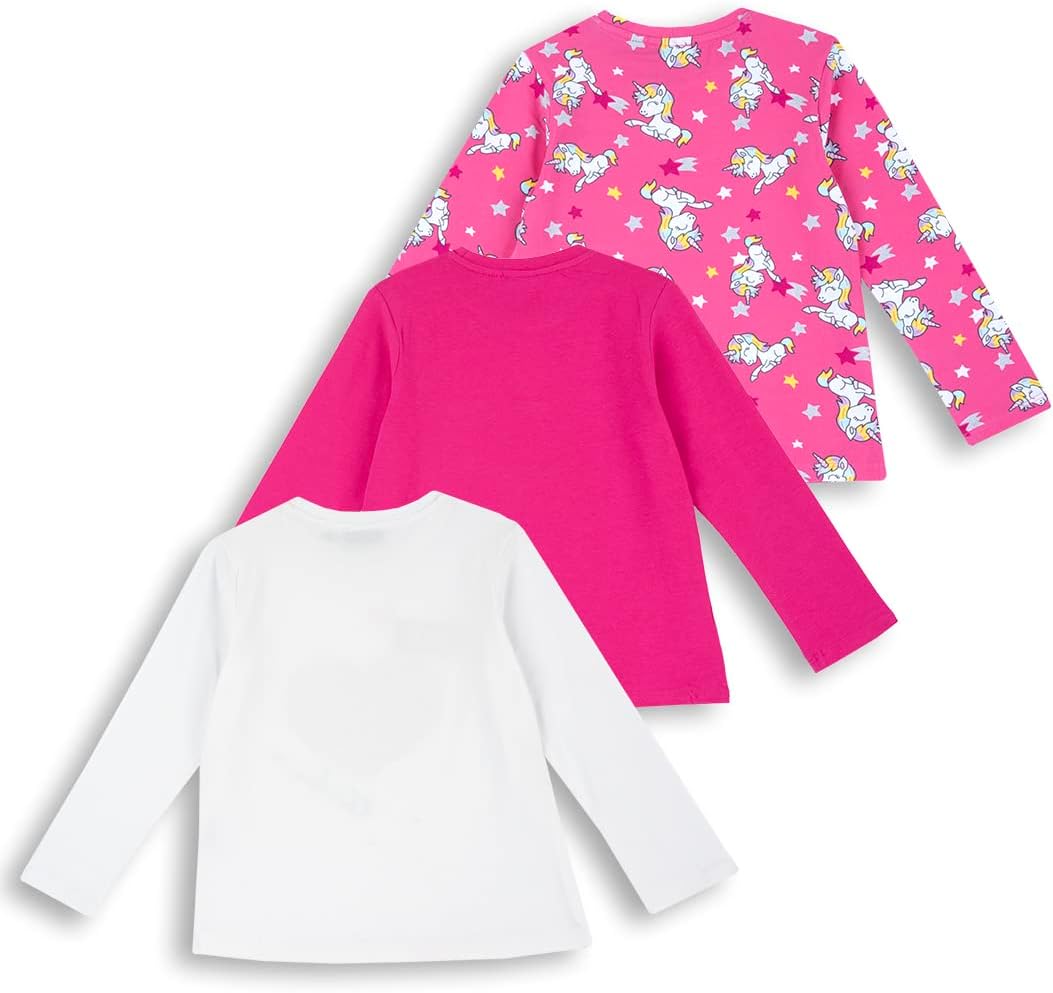 Detalle 2 de Chicco Ensemble de t-shirts à manches longues en coton – Lot de 3 pour fille