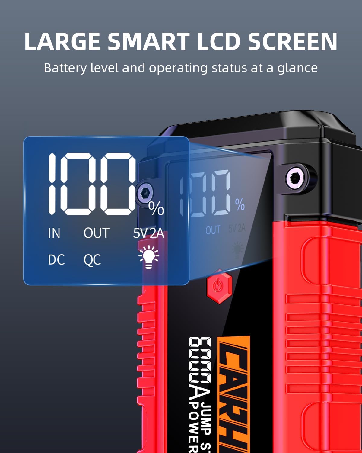 Detalle 2 de CARHEV 6000A jump starter 12V power pack