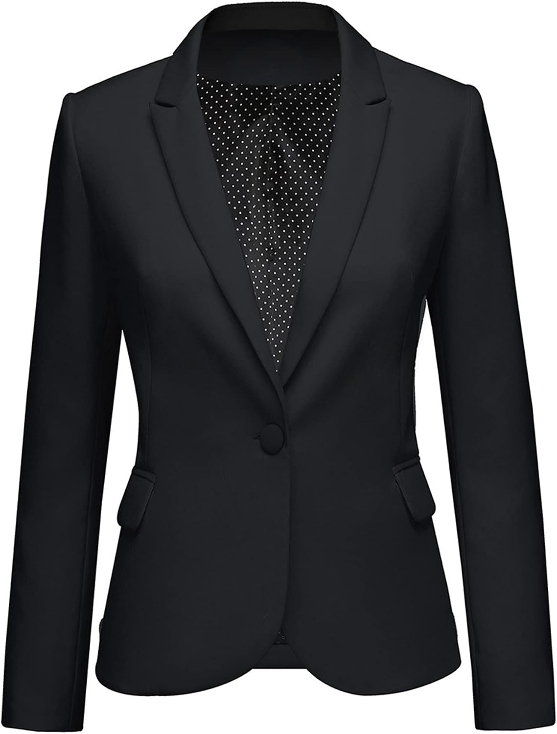 Detalle de LookbookStore Women’s Notched Lapel Pockets Button Work Blazer Jacket Suit