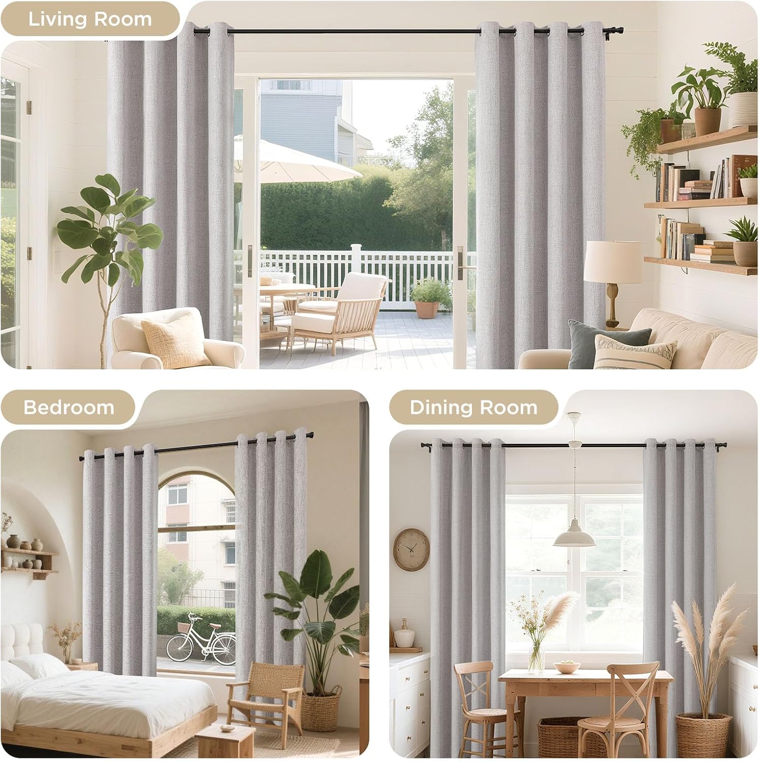Thumbnail 6 de Joydeco 100% Blackout Curtains 84" 52"W 🪟