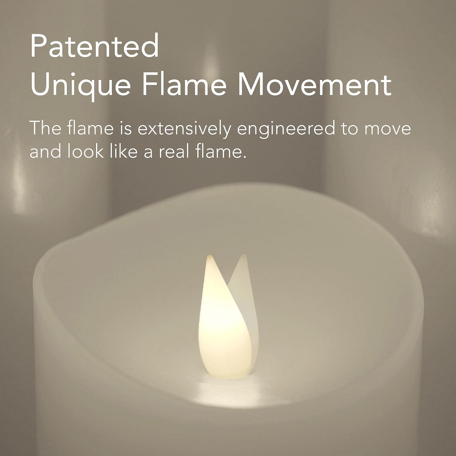 Detalle de Softflame Flameless LED Candles, 3 x 7.1 in.