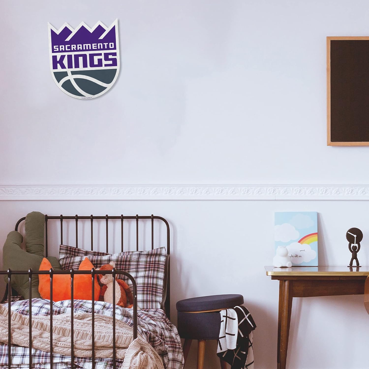 Thumbnail 3 de Rico Industries NBA Basketball Primary Shape Cut Pennant (Sacramento Kings) — Soft Felt Décor