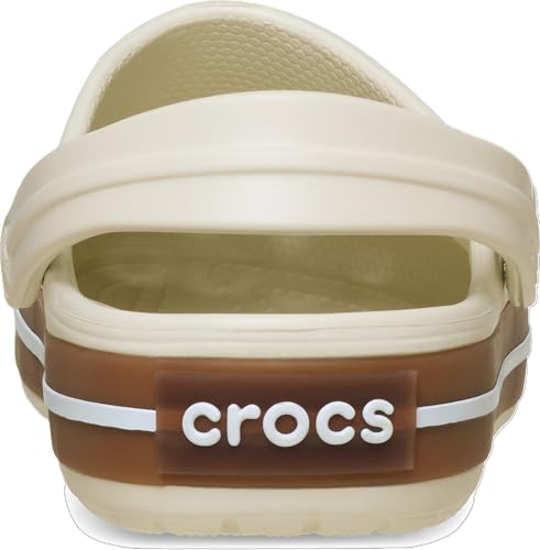 Detalle de Crocs Crocband Gum Clog, Summit White, Lightweight Croslite with Ventilation Ports