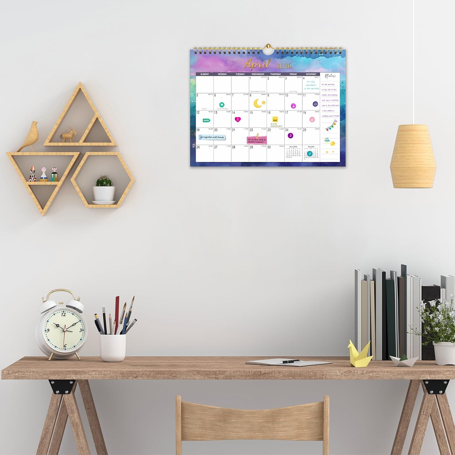 Thumbnail 5 de Gannyfer 2026 Wall Calendar 18‑Month Planner 📅