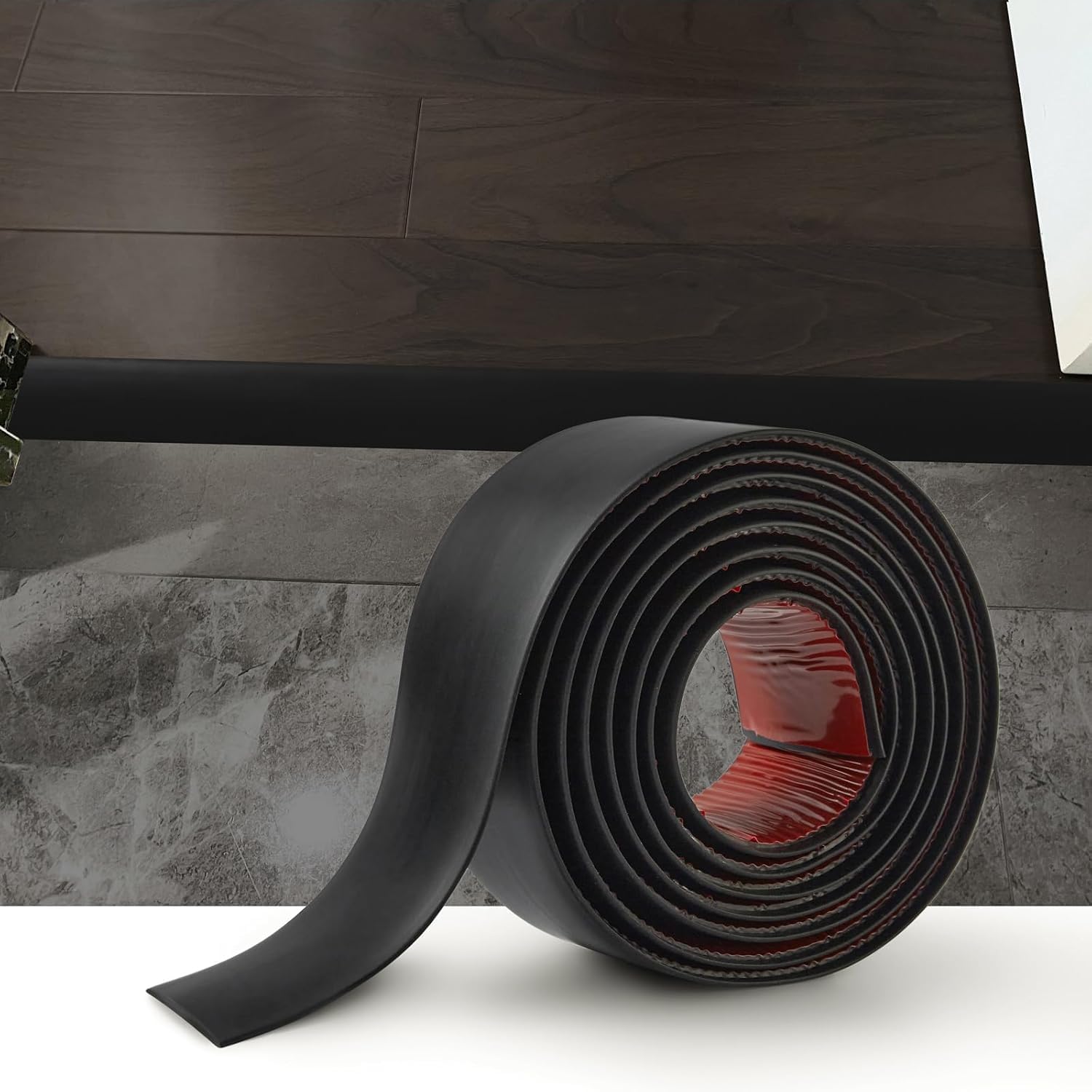 Detalle de 6M PVC Floor Transition Strip 5cm Black