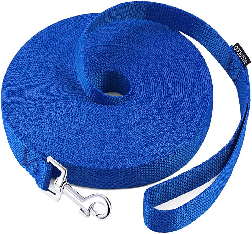 Detalle de AMAGOOD 100-Foot Dog Training Leash, Green Braided Line, 3/4-Inch Wide