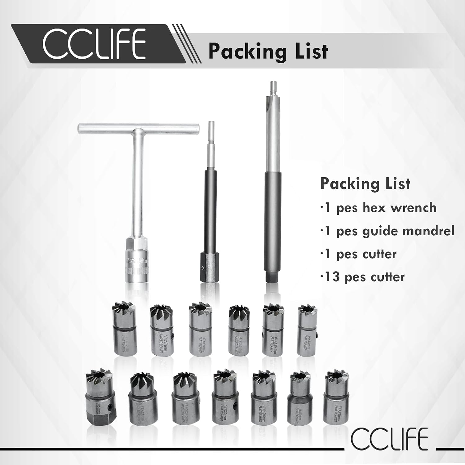 Thumbnail 2 de CCLIFE 17 pièces fraise Injecteurs CDI – Kit d'outils pour Common Rail