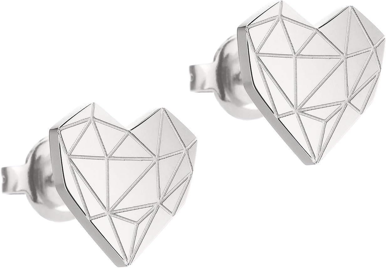 Thumbnail 4 de LIEBESKIND BERLIN Herz Ohrringe – Edelstahl-Ohrstecker im Broken-Heart Design