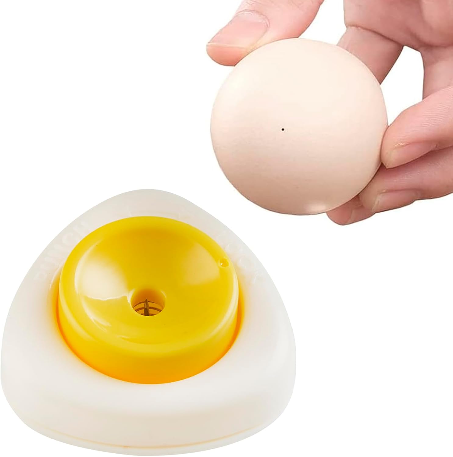 Detalle de Eierstecher eipicker – 2er Set Eierpiekser mit einziehbarer Nadel, gelb, inklusive Löffel