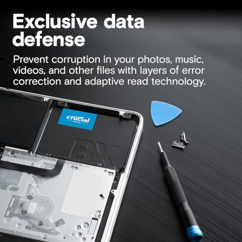 Detalle de Crucial BX500 1TB SATA SSD (2.5") — reliable entry-level upgrade for laptops and desktops