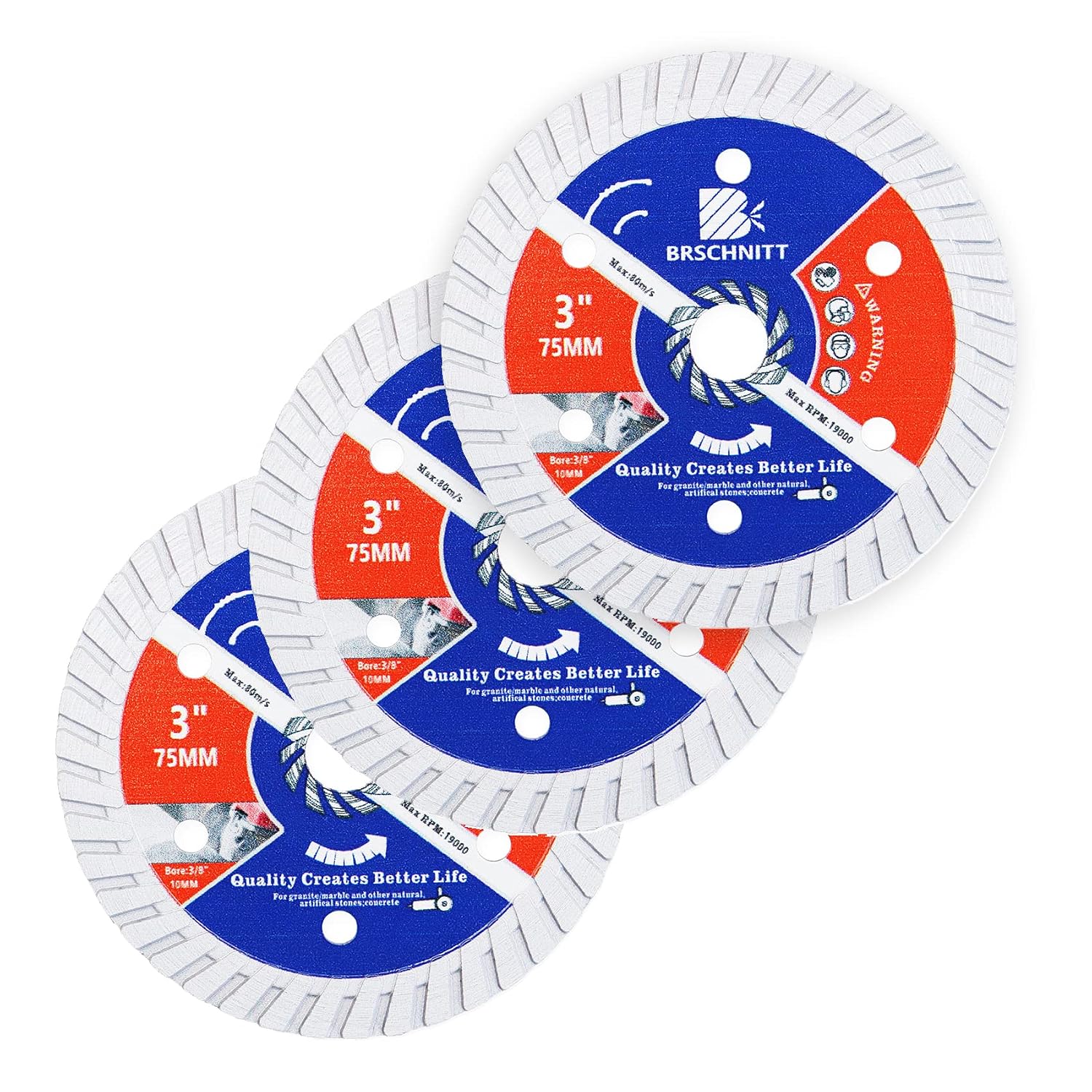 Detalle de BRSCHNITT Diamond Cutting Discs, 3-inch