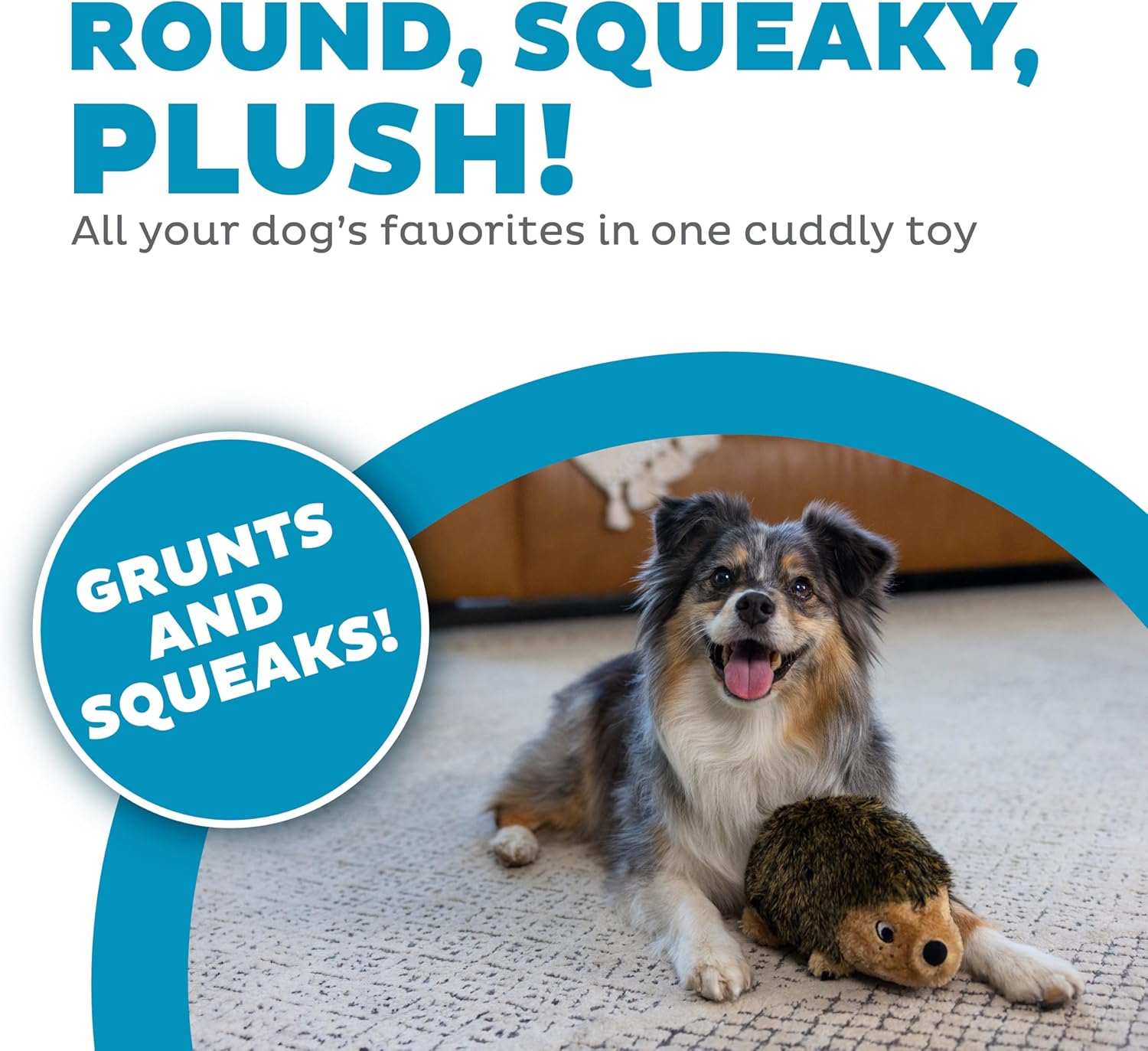 Detalle de Outward Hound Hedgehogz Plush Dog Toy, Medium