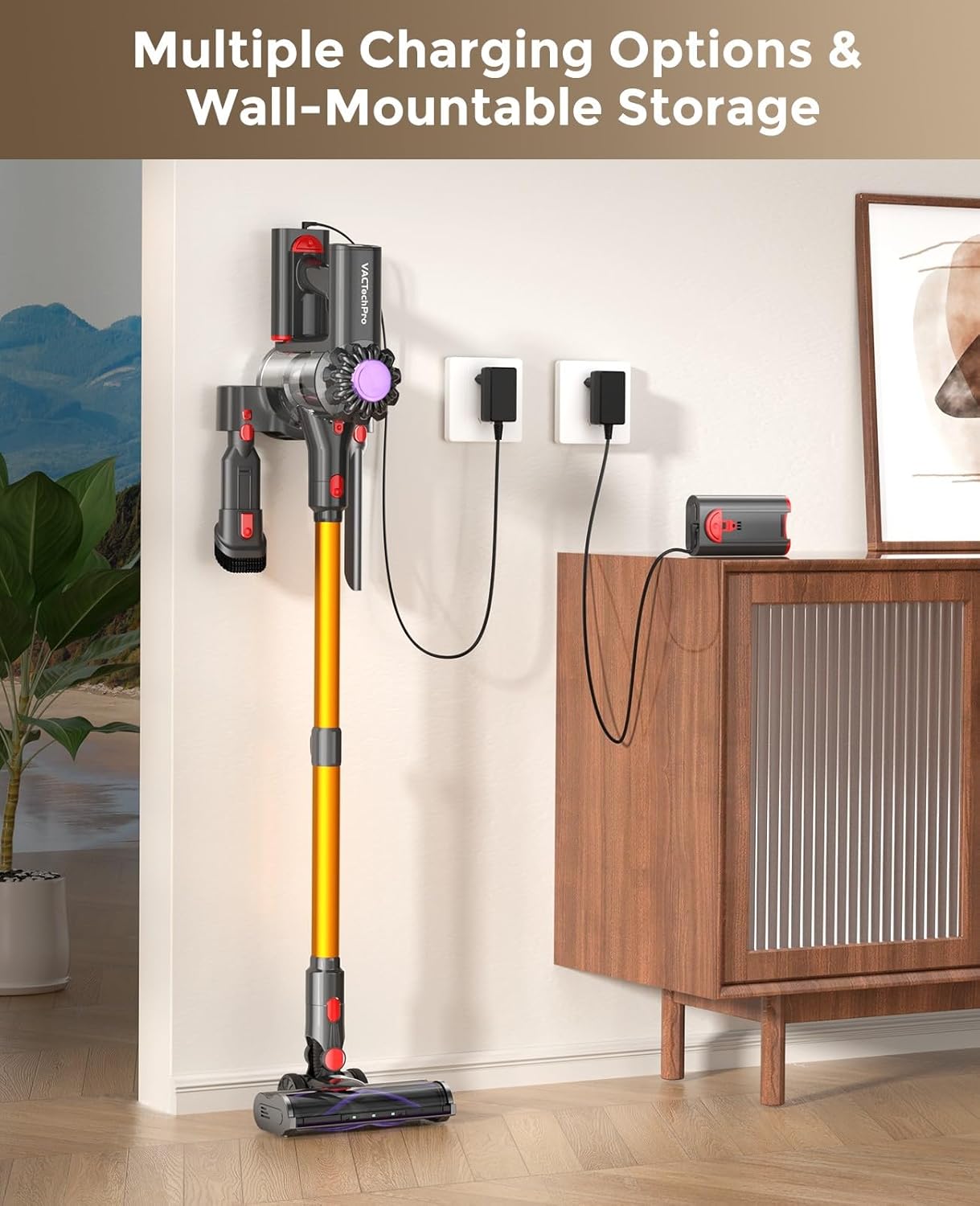 Thumbnail 6 de VACTechPro Cordless Vacuum Cleaner (35KPa/45 mins) – 6-in-1 Stick & Handheld with Detachable Battery