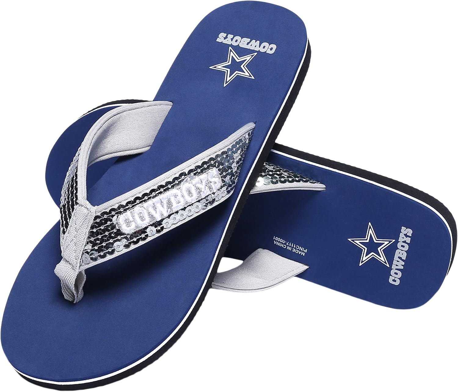Thumbnail 4 de FOCO Women’s NFL Team Logo Sequin Strap Sandals (Flip-Flops)