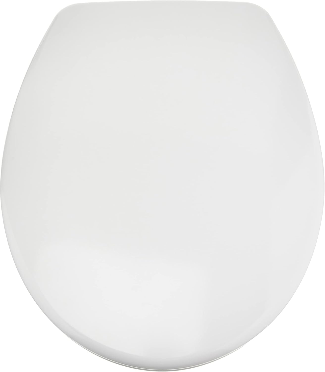 Detalle de Amazon Basics Oval Robuster WC-Sitz aus Urea-Material – Sicherheitsdeckel, Soft-Close & Absenkautomatik, universal 37 × 42 cm, Weiß