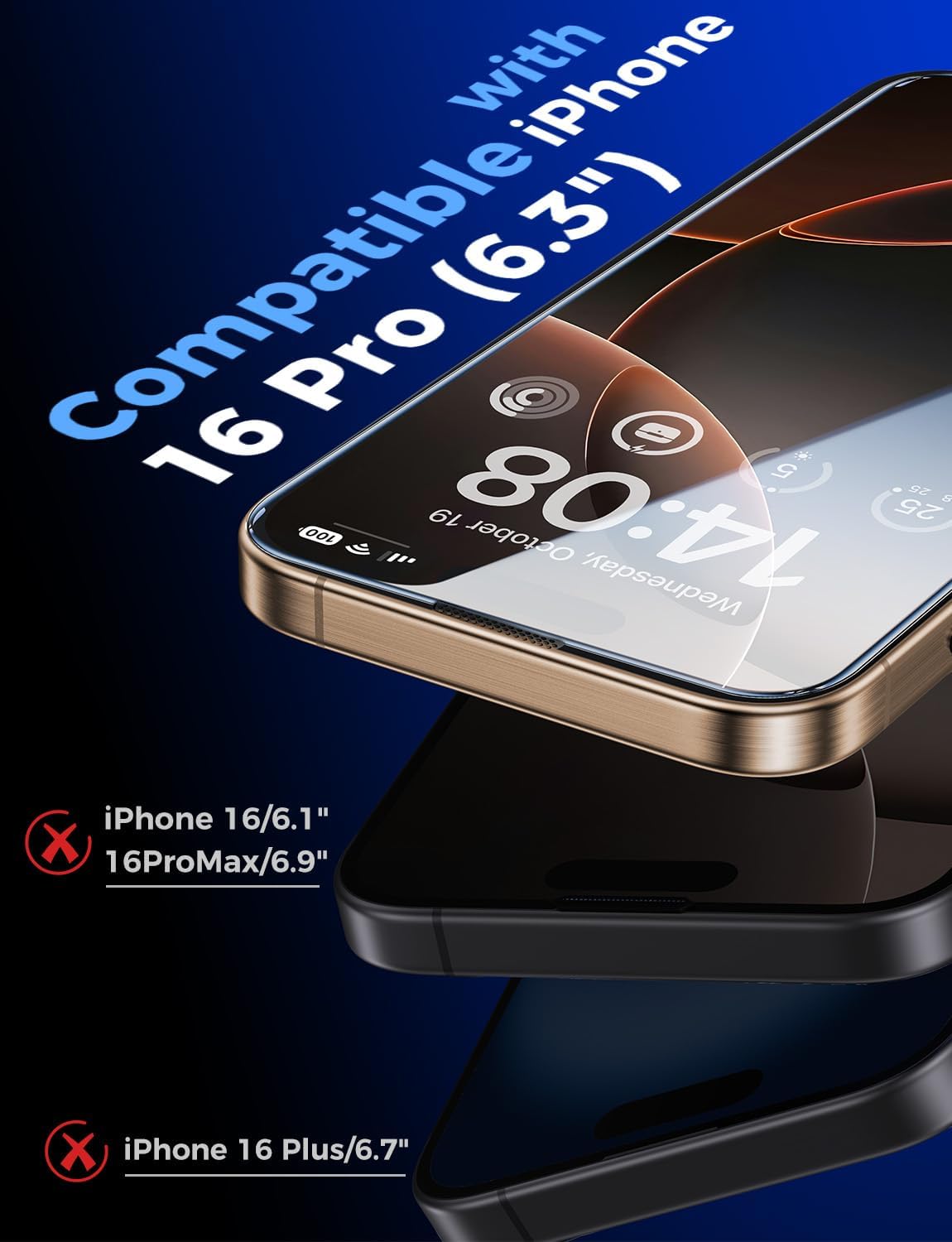 Detalle 2 de MAGIC JOHN iPhone 16 Pro 6.3in screen protector