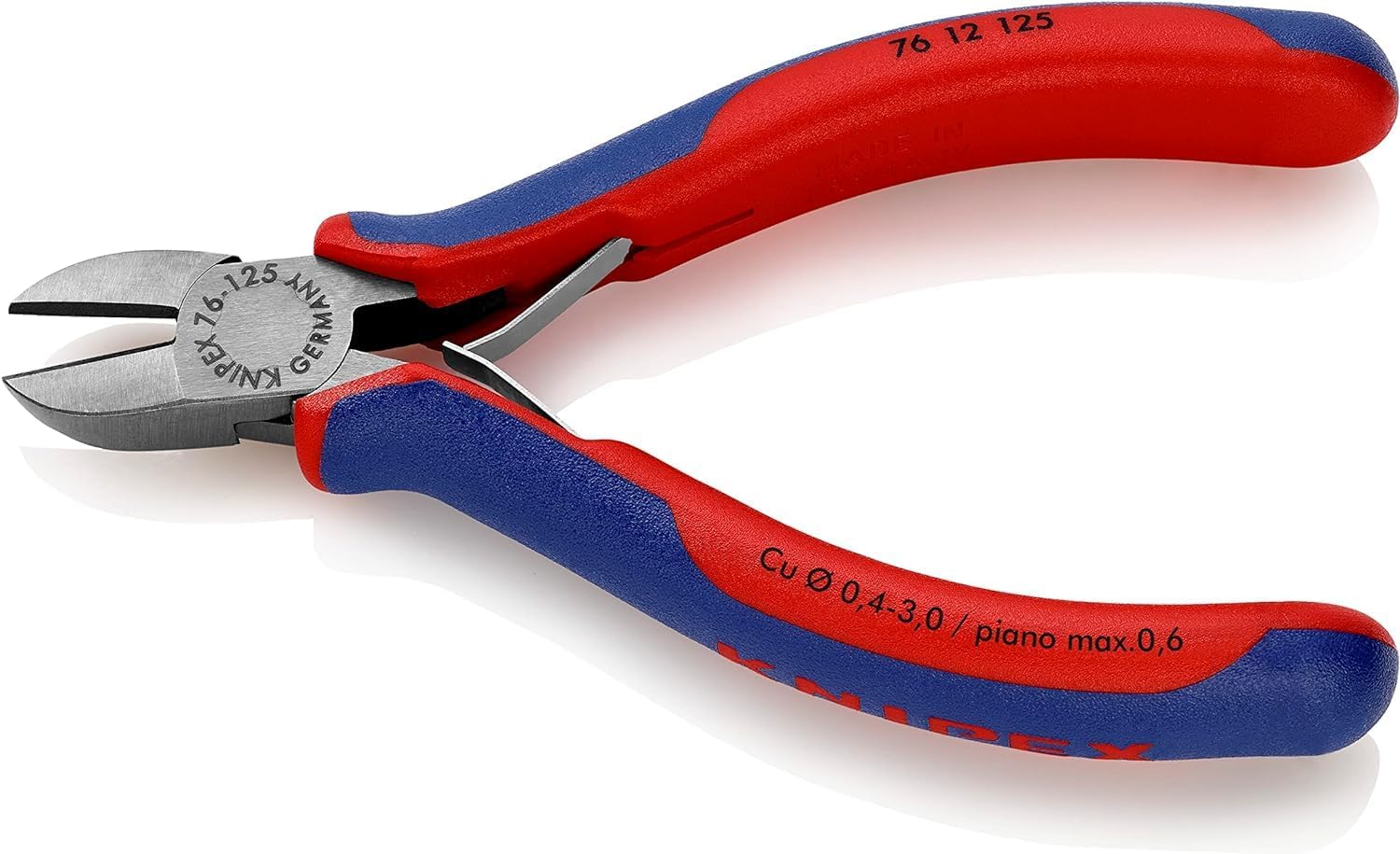 Detalle 2 de KNIPEX Seitenschneider für Elektromechaniker 125 mm – Mehrkomponenten-Hüllen, 76 12 125