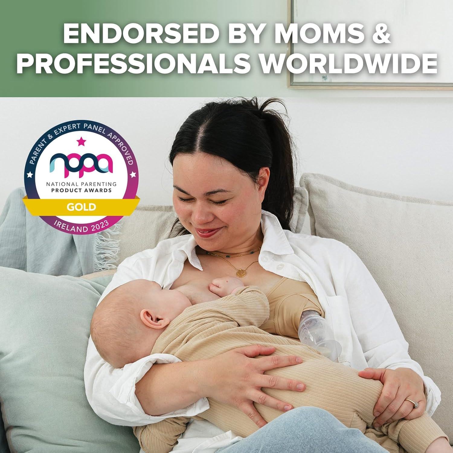 Thumbnail 1 de haakaa tiralatte manuale da 150 ml con coperchio e base ventosa in silicone