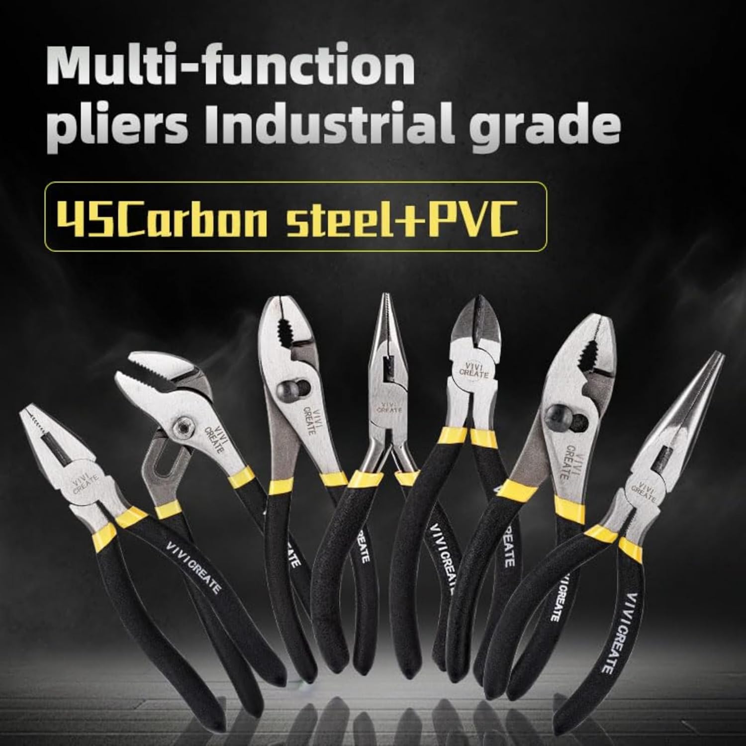 Thumbnail 6 de Vivicreate 7-Piece Pliers Set for Home Repair, DIY, and Auto Electrical Work