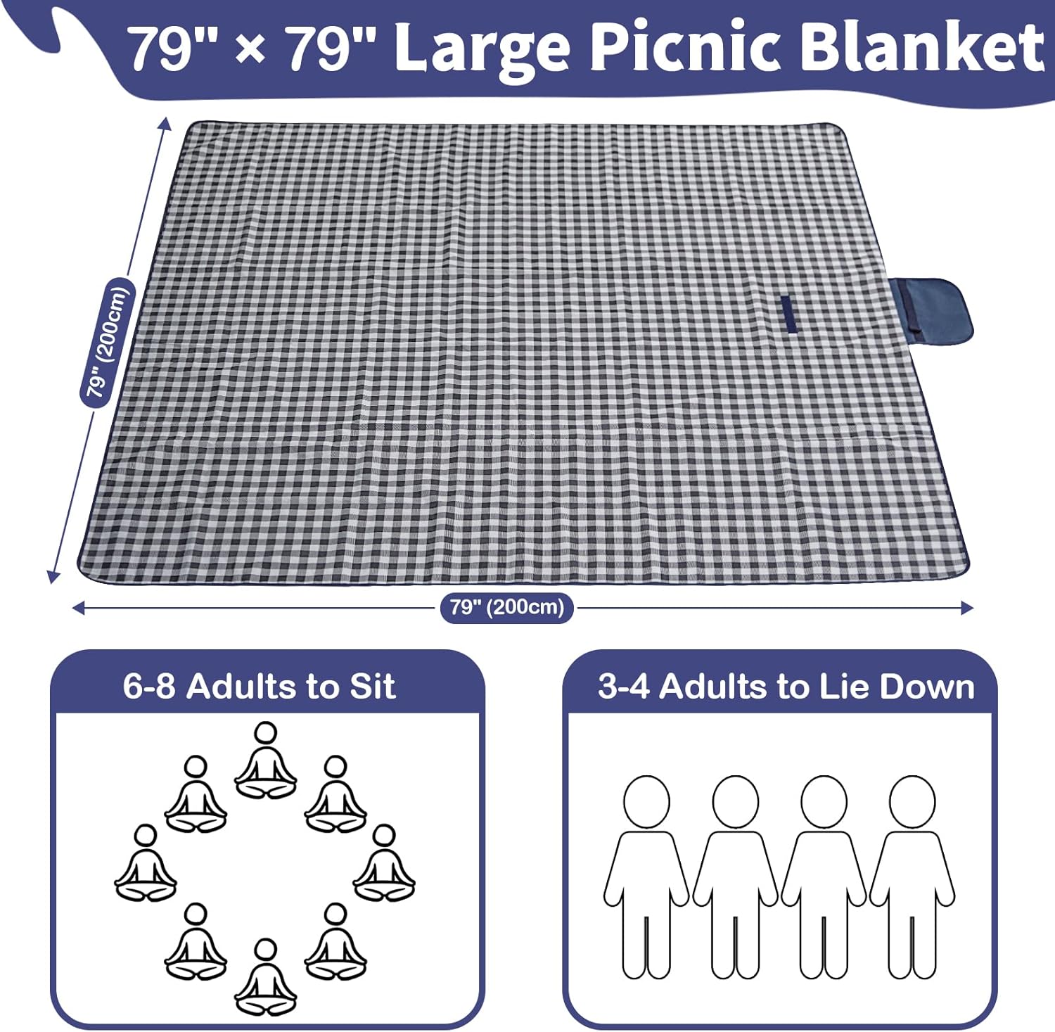 Detalle 2 de Habaylin Picnic Blanket 200 x 200 cm