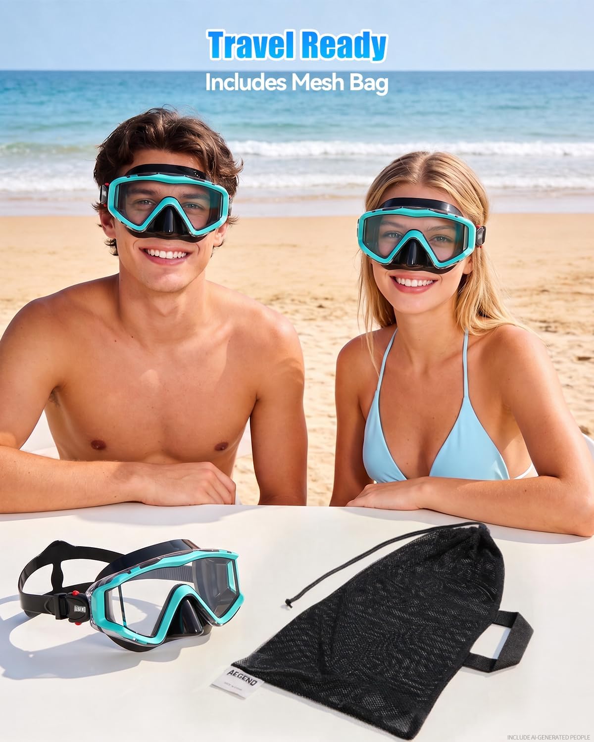 Thumbnail 6 de Aegend Swim Goggles for Adults and Kids — 220° Panoramic View, Anti-Fog, UV Protection