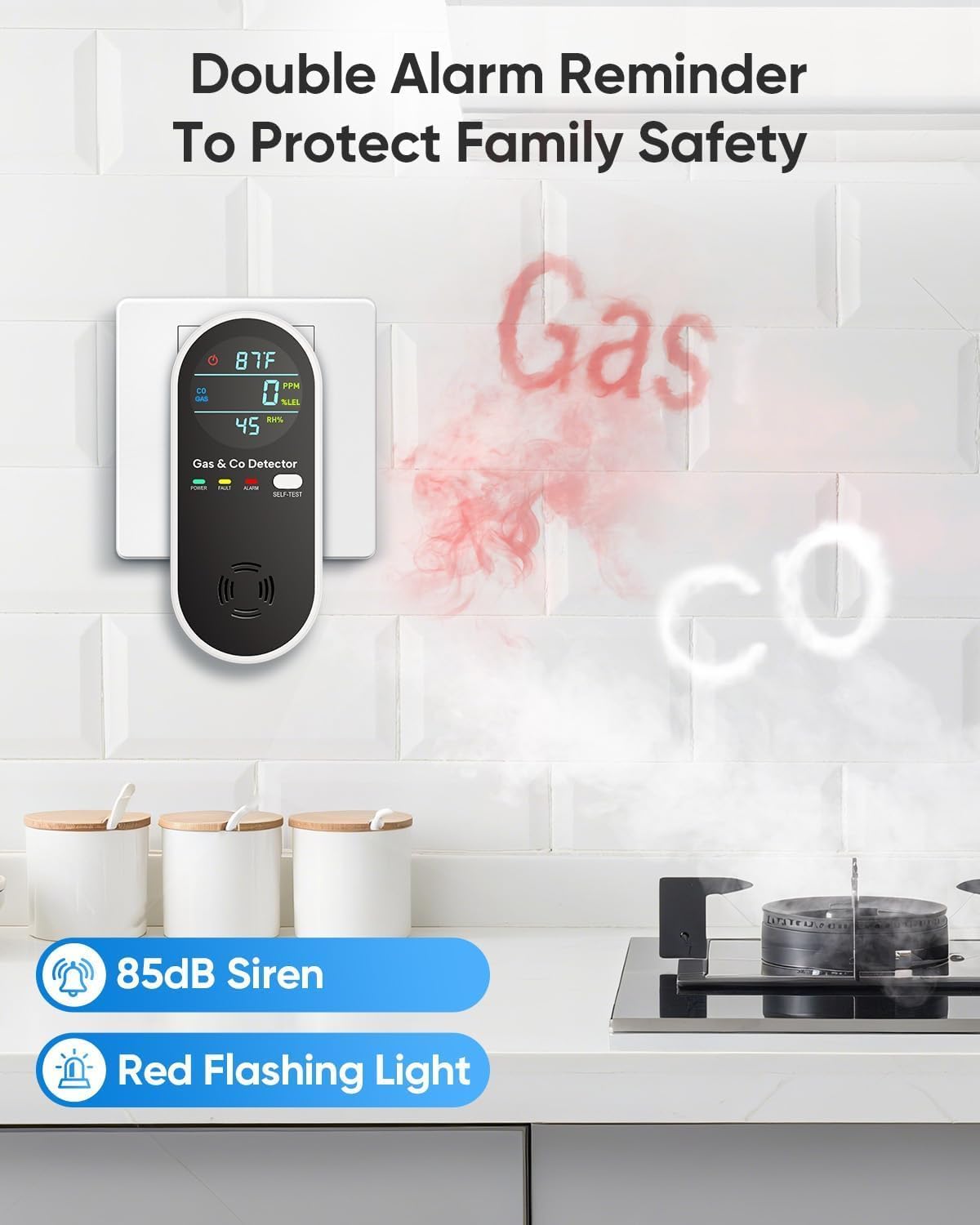 Thumbnail 3 de Carbon Monoxide & Gas Detector 4-in-1