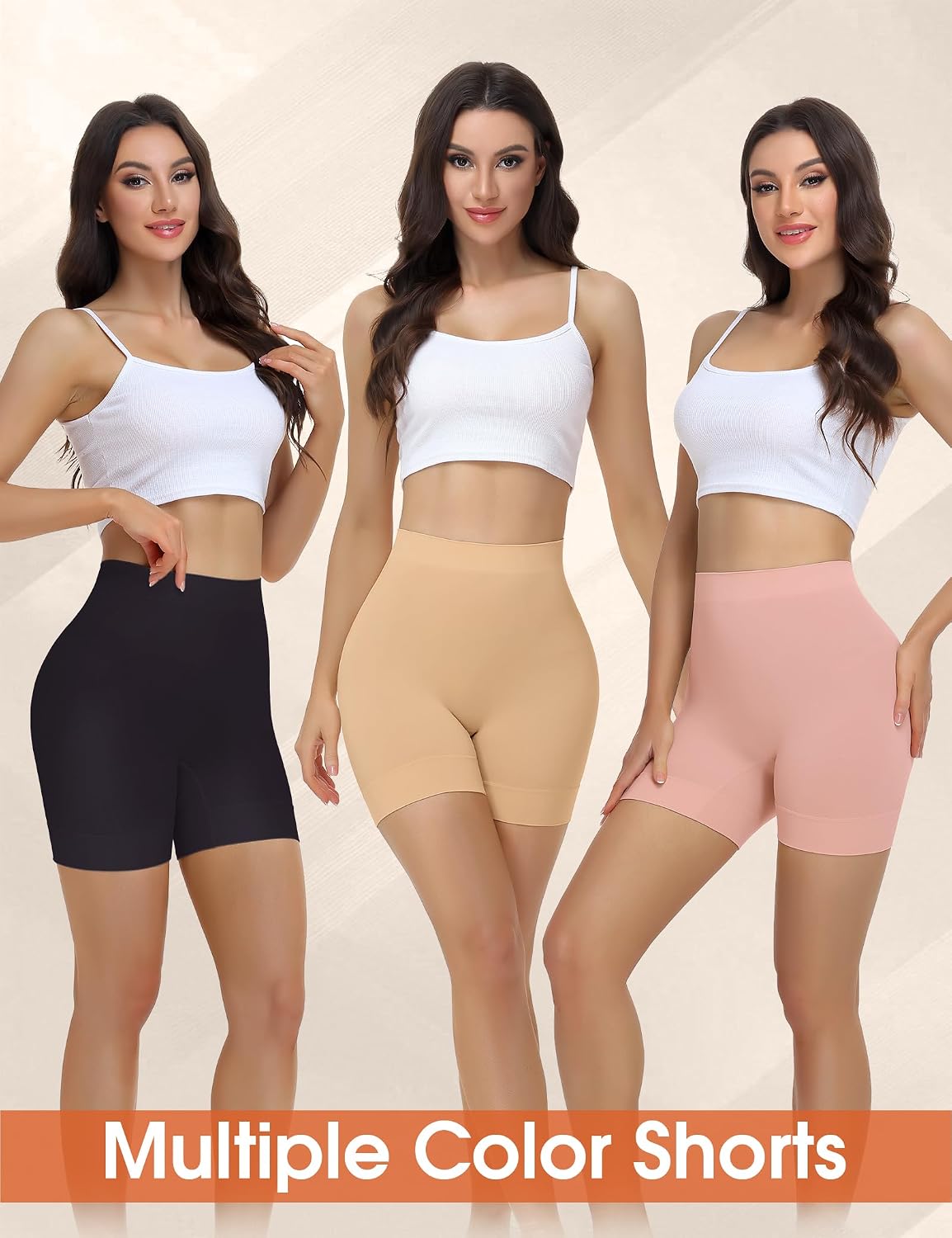 Detalle 2 de Niceuare Seamless Slip Shorts for Women, Anti-Chafing Boyshorts