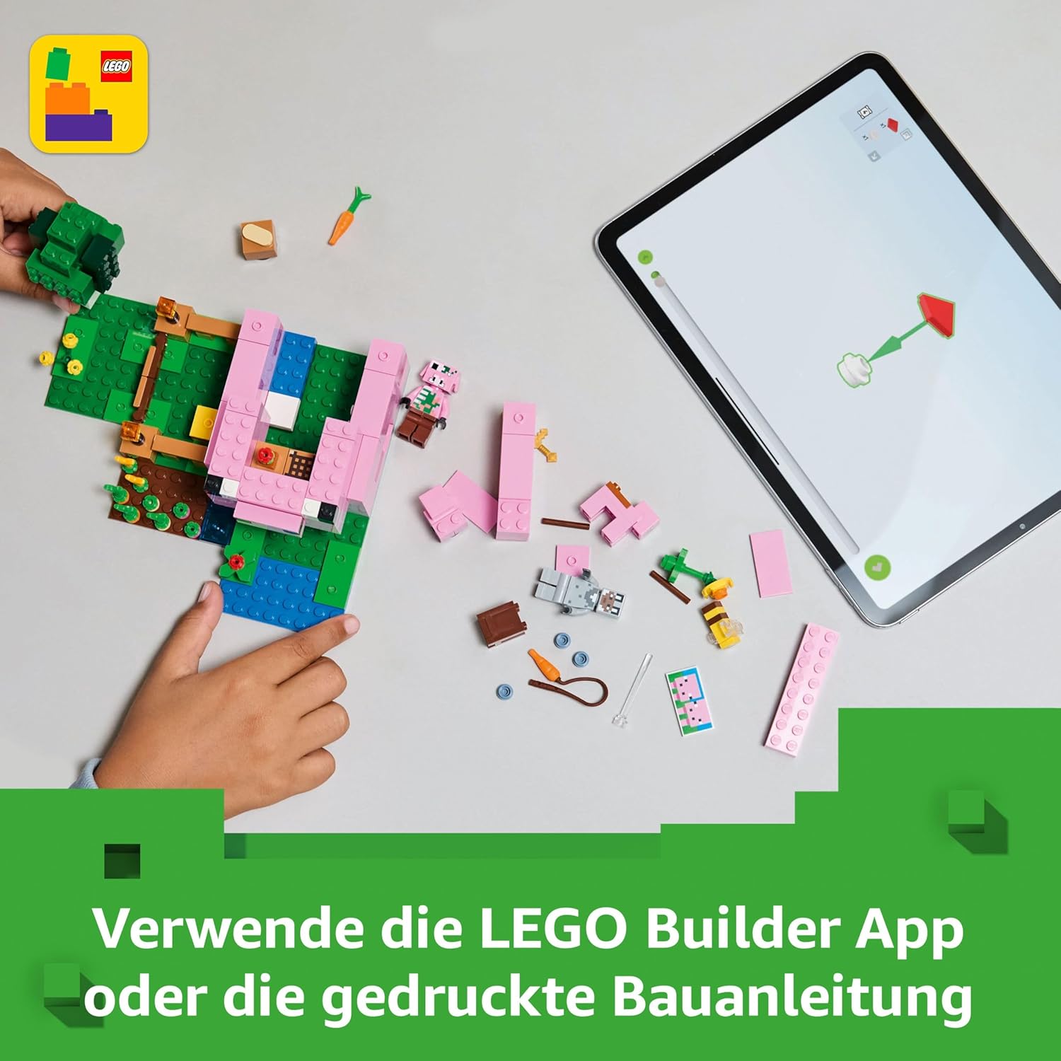 Thumbnail 5 de LEGO Minecraft Das Babyschwein-Haus (21268) – Interaktives Spielset für Minecraft-Fans ab 7 Jahren